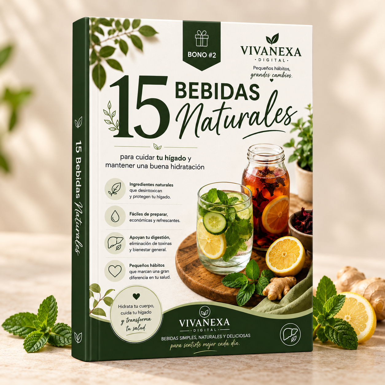 Portada del bono 15 Bebidas Naturales