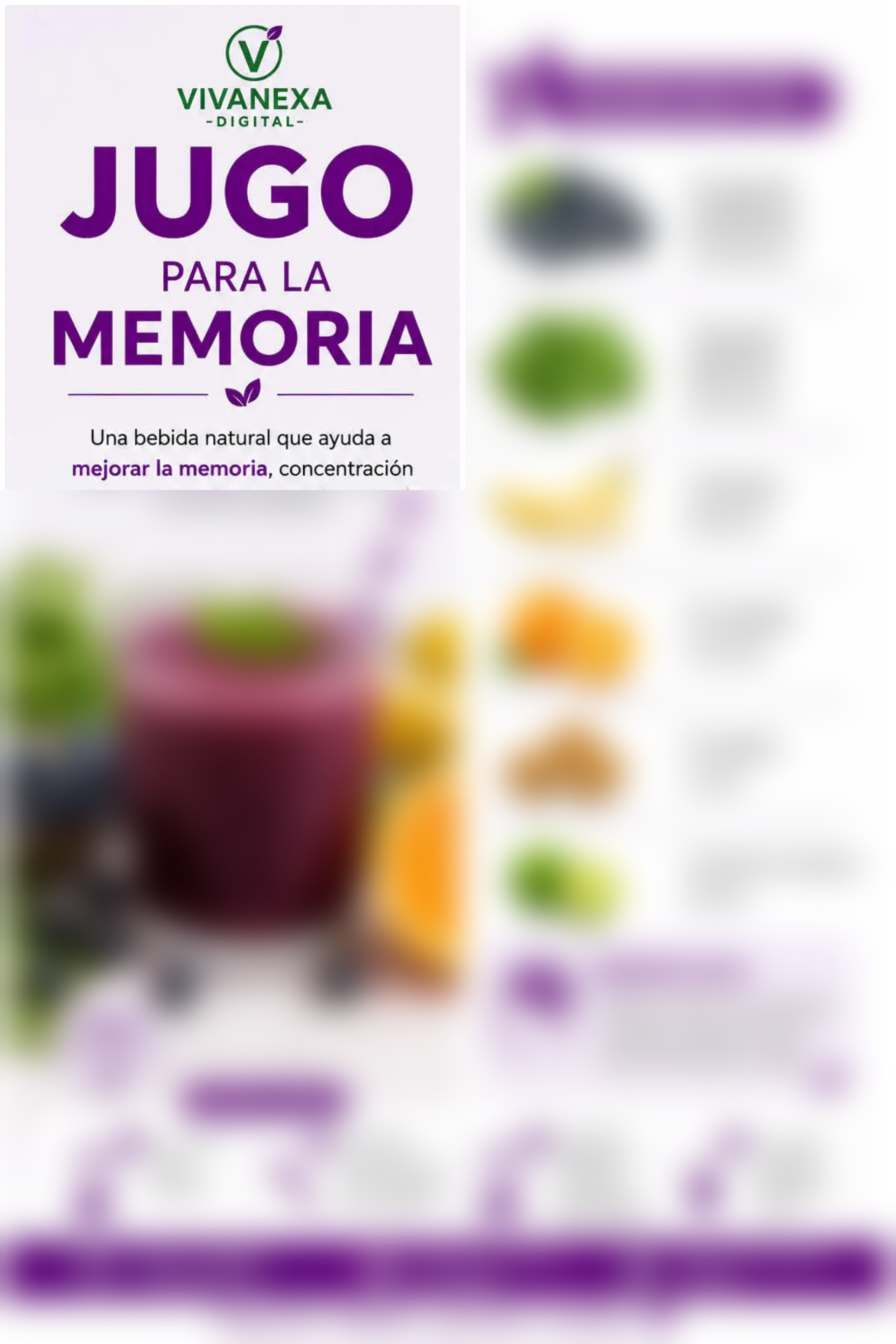 Receta de jugo para la memoria
